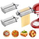 Acessório de Massa para Batedeira KitchenAid HOZODO - 3 Peças (Rolo, Cortador de Espaguete e Fettuccine)