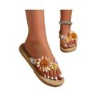 Acessório de tendência da moda feminina girassol antiderrapante usar sola macia chinelos planos