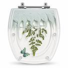 Acessório Decorativo de Banheiro Thema Incepa Colonial Verde Translucido Decorado Borboleta