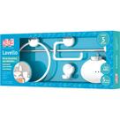 Acessorio P/Banheiro 5Pc Lavello Branco/Cromado Herc Acessorio P/Banheiro 5Pc Lavello Branco/Cromado Herc