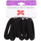 Acessório para Cabelo Elástico Preto 3CM Blister com 6 Unidades Acessório para Cabelo Elástico Preto 3CM Blister com 6 Unidades