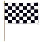 Acessório para Festa Beistle Bandeira Quadriculada em Rayon com Haste de 25 cm