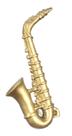 Acessório: saxofone em miniatura Melody Jane Dollhouse, escala 1:12