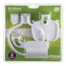Acessorio Wc Viqua Atlantis Com 4 Pecas Branco
