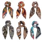 Acessórios de cabelo Cutewing Paisley Scrunchie Chiffon 6PCS Acessórios de cabelo Cutewing Paisley Scrunchie Chiffon 6PCS