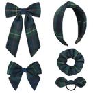 Acessórios de cabelo DEEKA Plaid Bow Set 5 estilos para meninas