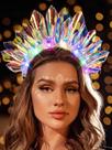 Acessórios de cabelo GENBREE Light Up Crown Rave para mulheres