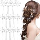 Acessórios de cabelo Landical Bridal Pearl Flower Wedding