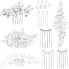 Acessórios de cabelo para casamento Maitys Faux Pearl Crystal 44 unidades