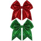 Acessórios de cabelo ZOLYCO Glitter Bow Clip, lantejoulas, 18 cm, 2 peças
