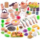 Acessórios de cozinha Play Bruvoalon 118 unidades com utensílios de cozinha rosa