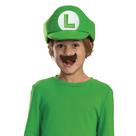 Acessórios de fantasia: disfarce, chapéu e bigode de Luigi para crianças