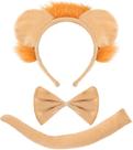 Acessórios de fantasia: faixa de leão, cauda e laço para festa Acessórios de fantasia: faixa de leão, cauda e laço para festa