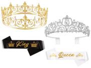 Acessórios de fantasia GreatMH Prom King and Queen Crowns