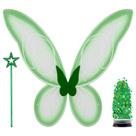 Acessórios de fantasia Incredible Green Fairy Wings & Wand