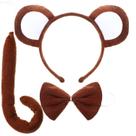 Acessórios de fantasia WILLBOND Monkey Ears, faixa de cabeça e cauda