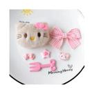 Acessórios De Fivela Para Sapatos De Jardim Em ABS, Com Tema Hello Kitty Rosa, Laço E Desenho