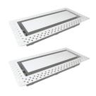 Acessórios de ventilação de parede Flush Lite, 4x10 cm, algodão branco, pacote com 2
