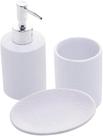 Acessórios para Banheiro com 3 Peças Lille Branco/Prata