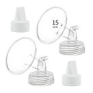 Acessórios para bomba de leite Momstouch Flange de 15 mm com válvula de bico de pato