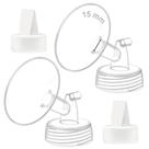 Acessórios para bomba de mama Maymom Flange de 15 mm com válvula de bico de pato