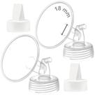 Acessórios para bomba de mama Maymom Flange de 18 mm com válvula de bico de pato