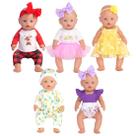 Acessórios para bonecas Sweet Dolly, conjunto de 5 roupas para bonecas de 15 a 18 polegadas