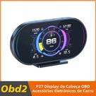 Acessórios Para Carro: Novo Painel Multifuncional LCD Automotivo OBD2 HUD GPS Com Velocímetro,