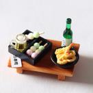 Acessórios para casa de bonecas SXFSE Mini Japanese Sushi em escala 1:12