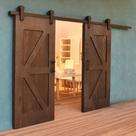 Acessórios para casas de bonecas iLand Wooden Dollhouse Sliding Barn Doors
