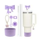 Acessórios Para Copo Stanley De 40oz, 9 Peças, Tampa De Silicone, Canudo, Capinha, Corrente Charm