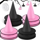 Acessórios para fantasias de chapéu de bruxa de Halloween Shine, 12 unidades com corda