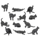 Acessórios para gatinhos de vinil em miniatura Archie McPhee Black Cats