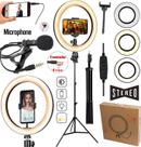 Acessórios Para Gravação de Vídeo Tripé Profissional Iluminador Ring Light Microfone de Lapela Universal Maquiagem Live Acessórios Para Gravação de Vídeo Tripé Profissional Iluminador Ring Light Microfone de Lapela Universal Maquiagem Live