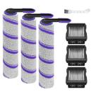 Acessórios para NARWAL S30 Pro, peças de reposição para aspirador vertical e mopa úmida e seca NARWAL S30 Pro, inclui 3 filtros HEPA e 3 rolos de escova