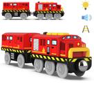 Acessórios para trilhos de trem: locomotiva operada por bateria para crianças