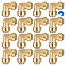 Acessórios PEX, cotovelo de 1/2 polegada, latão de 90 graus, pacote com 12 unidades com clipe Acessórios PEX, cotovelo de 1/2 polegada, latão de 90 graus, pacote com 12 unidades com clipe