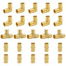 Acessórios PEX SUNGATOR, pacote com 25 polegadas, cotovelo (10), camiseta (5), acoplamento (10)