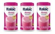 Achocolatado Instantâneo Sabor Morango Italac Kit C/3 400g