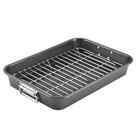 Aço antiaderente Roaster Farberware Bakeware 28 cm x 38 cm cinza