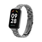 Aço inoxidável Correias para Xiaomi Mi Band 8, pulseira sólida de três contas, ativo Aço inoxidável Correias para Xiaomi Mi Band 8, pulseira sólida de três contas, ativo