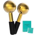 Aço inoxidável Ice Globes MonétBeauty para tratamentos faciais dourado e preto