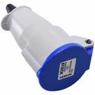Acopl 2p + t 32a 200/250v ~ 6h az ip44