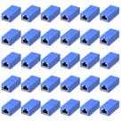 Acoplador Ethernet Dingsun RJ45 fêmea para fêmea Cat7, pacote com 30
