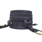 Acoplador Fêmea 4 x Fêmea 4 em PP D400 Preto Borrachas Londrina