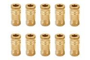 Acoplador industrial feminino de latão T TANYA HARDWARE 1/4", pacote com 10 Acoplador industrial feminino de latão T TANYA HARDWARE 1/4", pacote com 10