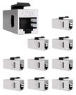 Acoplador Keystone VANDESAIL Cat 6 Shielded, pacote com 10 unidades, prata