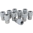 Acoplador Milton 775 1/4 FNPT Uma caixa de estilo de 10 pratas
