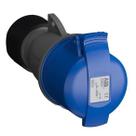 Acoplamento Com Prensa Cabos 2p+T 200- 250v 32a Ip44 6h Azul 232ec6 ABB