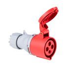 Acoplamento Industrial 3P+T 32A 380-415V 6H Vermelha IP44 56255138 Tramontina